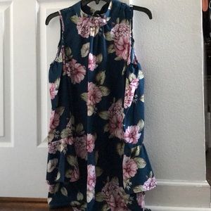 Turquoise Floral Dress